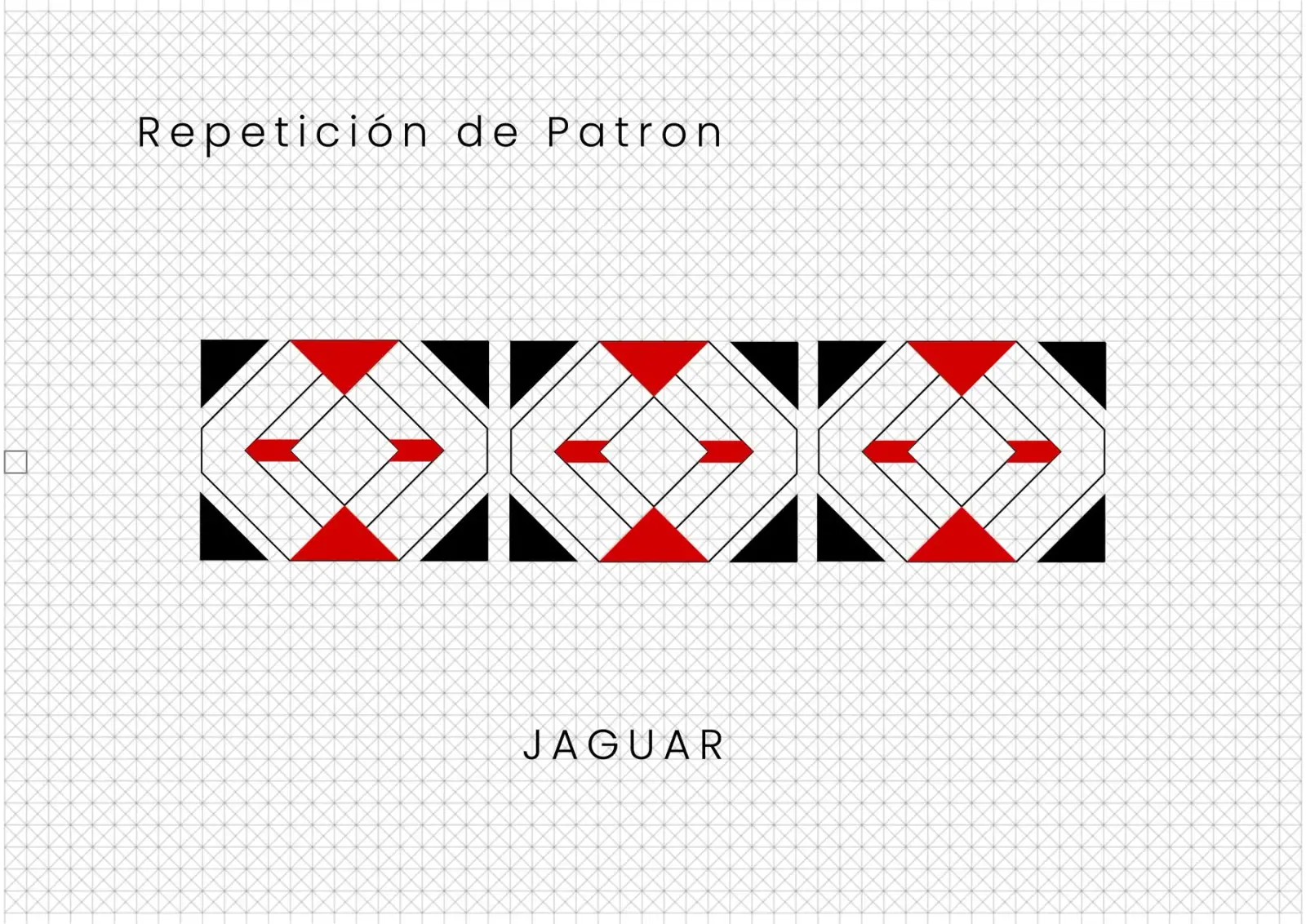Patrón geométrico inspirado en jaguar